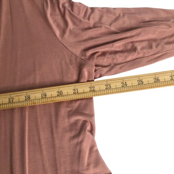 LOGO Layers Cardigan Sweater Womens 1X Mauve Pink Beige Open Front Colorblock - Picture 8 of 13